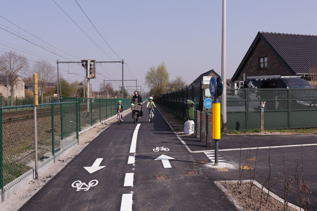 Nieuw stuk fietssnelweg F7 in De Pinte klaar