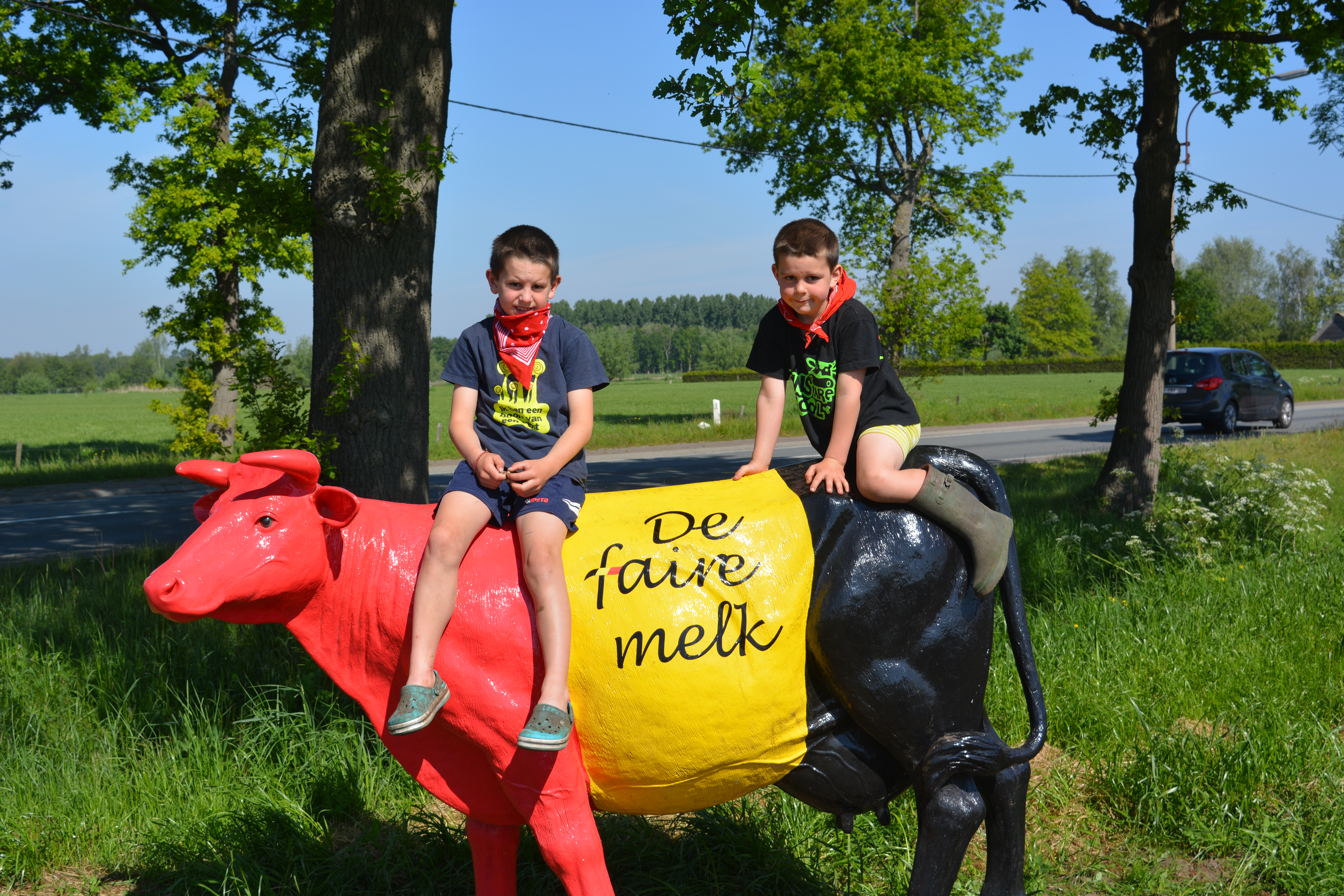 Melkveehouders voeren actie in Laarne