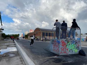 Nieuwe tijdelijke skateplek in Kleindok